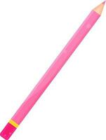 vector bright pink pencil illustration, school and office supplies, back to school