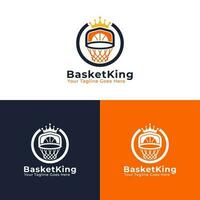 baloncesto Rey logo vector diseño, Deportes logo diseño