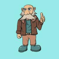 oldman character design vector