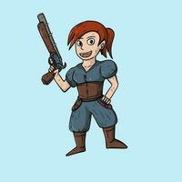 female character design vector