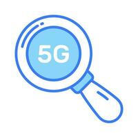 5G network technology search vector, premium icon ready to use vector