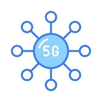 Grab this creatively designed 5G network connection icon in trendy style, 5G technology vector