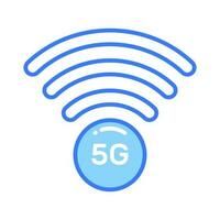 5G network technology signals vector design in trendy style, ready to use