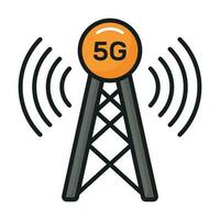 5G signal tower vector design in modern style, easy to use icon