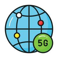 Grab this creatively designed 5G network connection icon in trendy style, 5G technology vector