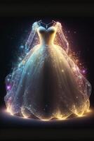 glowing dress on a mannequin. . photo