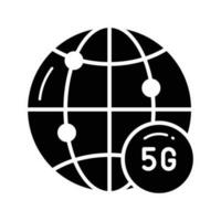 agarrar esta creativamente diseñado 5g red conexión icono en de moda estilo, 5g tecnología vector