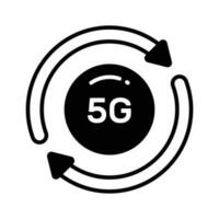 5G technology update vector design in modern style, easy to use icon