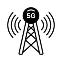 5G signal tower vector design in modern style, easy to use icon