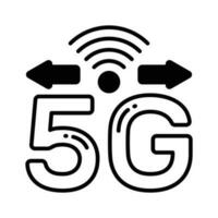 Beautifully designed vector of 5G technology signals in trendy style, premium icon