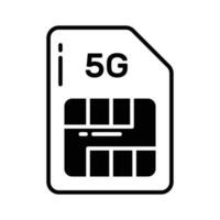 5G technology sim card vector design in modern style, easy to use icon