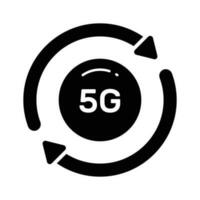 5G technology update vector design in modern style, easy to use icon