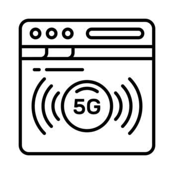 5G network browser vector design in modern style, icon of 5g technology