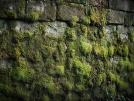 Old Mossy green Textured Wall background photo