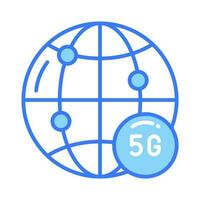 agarrar esta creativamente diseñado 5g red conexión icono en de moda estilo, 5g tecnología vector