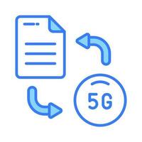 Beautifully designed vector of 5G network document in trendy style, editable icon