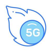 Beautifully designed vector of 5G technology in trendy style, premium icon