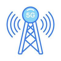 5G signal tower vector design in modern style, easy to use icon