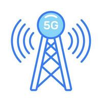 5G signal tower vector design in modern style, easy to use icon