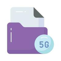 Carefully crafted vector of 5G technology folder, icon of 5G network