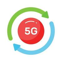 5G technology update vector design in modern style, easy to use icon