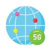 Grab this creatively designed 5G network connection icon in trendy style, 5G technology vector