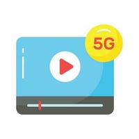 An icon of media player in modern style, ready to use icon design, premium vector