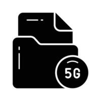 Carefully crafted vector of 5G technology folder, icon of 5G network