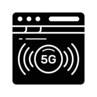 5G network browser vector design in modern style, icon of 5g technology
