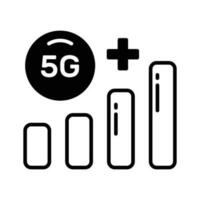 Beautifully designed vector of 5G technology signals in trendy style, premium icon