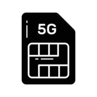 5G technology sim card vector design in modern style, easy to use icon