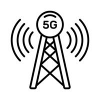5G signal tower vector design in modern style, easy to use icon