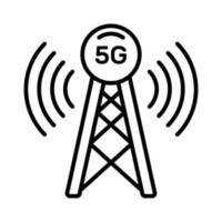 5G signal tower vector design in modern style, easy to use icon