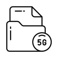 Carefully crafted vector of 5G technology folder, icon of 5G network