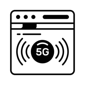 5G network browser vector design in modern style, icon of 5g technology