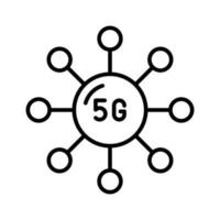 Grab this creatively designed 5G network connection icon in trendy style, 5G technology vector