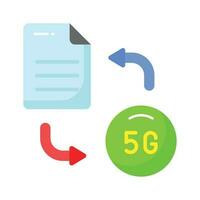 Beautifully designed vector of 5G network document in trendy style, editable icon