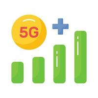 Beautifully designed vector of 5G technology signals in trendy style, premium icon