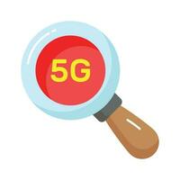 5G network technology search vector, premium icon ready to use vector