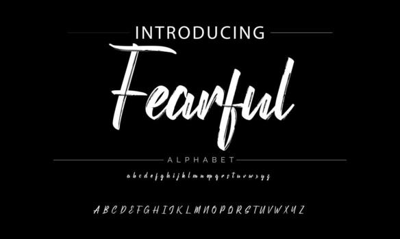 ABSERVE BRUSH Signature Font Calligraphy Logotype Script Brush Font Type Font lettering handwritten vector