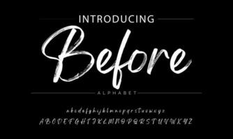 ABSERVE BRUSH Signature Font Calligraphy Logotype Script Brush Font Type Font lettering handwritten vector