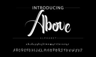 ABSERVE BRUSH Signature Font Calligraphy Logotype Script Brush Font Type Font lettering handwritten vector