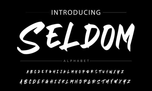 ABSERVE BRUSH Signature Font Calligraphy Logotype Script Brush Font Type Font lettering handwritten vector