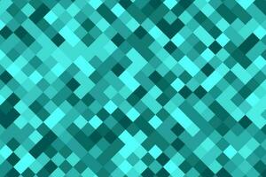 Cyan blue pixel square background. Technology data tiles. vector