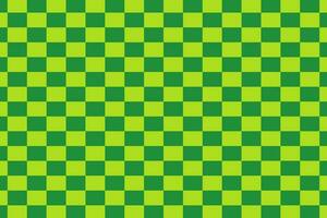 Green checkerboard or chessboard pattern vector background