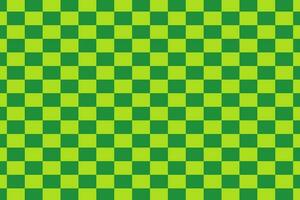 Green checkerboard or chessboard pattern vector background