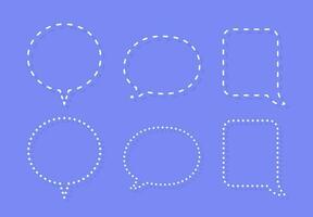 White speech bubble element collection, Vector text box, Empty space speech bubble.