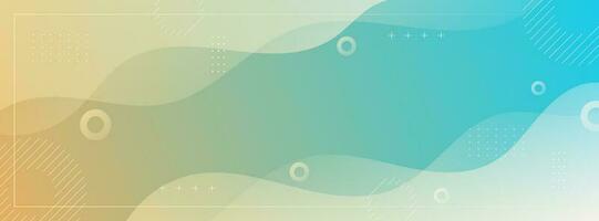 banner background. colorful, blue and orange gradation ,wave effect, memphis vector