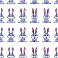 A pattern of rabbits with the words bunny on the white background vector
