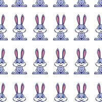 A pattern of rabbits with the words bunny on the white background vector